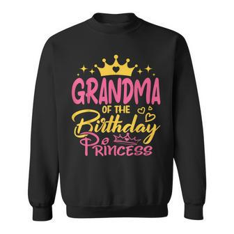Grandma Of The Birthday Princess Girls Party Family Matching Sweatshirt | Mazezy UK