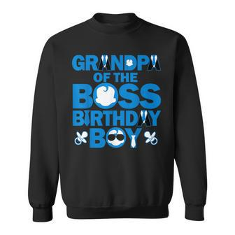 Grandpa Of The Boss Birthday Boy Baby Family Party Decor Sweatshirt - Monsterry CA