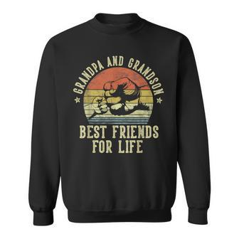 Grandpa And Grandson Best Friends For Life Grandpa Sweatshirt - Monsterry DE