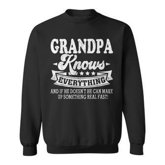 Grandpa Knows Everything Father's Day Dad Papa Sweatshirt - Monsterry AU