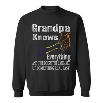 Grandpa Knows Everything Father's Day Dad Papa Sweatshirt - Thegiftio UK