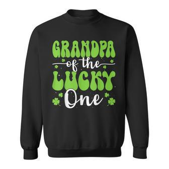 Grandpa Of The Lucky One First Birthday St Patrick's Day Sweatshirt - Thegiftio UK