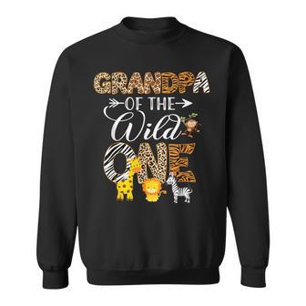 Grandpa Of The Wild One Zoo Birthday Safari Animal Sweatshirt - Monsterry