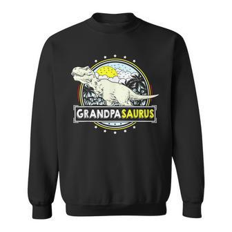 Grandpasaurus For Grandpa Fathers Day Trex Dinosaur Sweatshirt - Monsterry UK