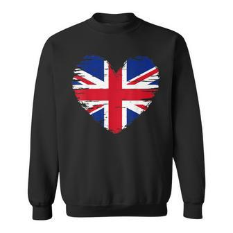Great Britain Heart Outfit Britain Heart Flag Sweatshirt - Monsterry AU