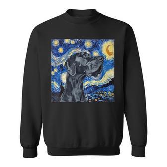 Great Dane Dog Van Gogh Style Starry Night Sweatshirt - Monsterry CA