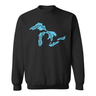 Great Lakes Michigan Detroit Michigan Great Lakes Sweatshirt - Monsterry CA