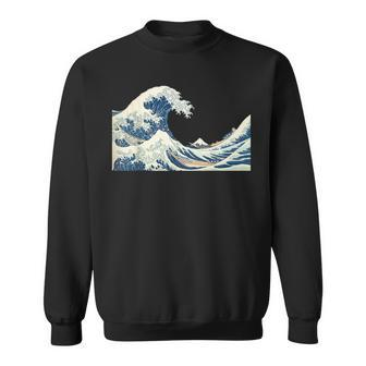 Great Wave Off Kanagawa Katsushika Hokusai Surfing Ocean Sweatshirt - Thegiftio UK