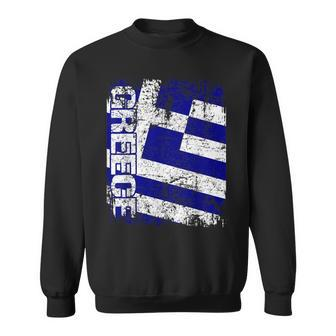 Greece Flag Vintage Distressed Greece Sweatshirt - Monsterry AU
