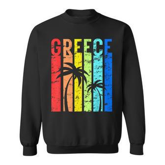 Greece Vintage Outfit Travel Vacation Greek Sweatshirt - Monsterry