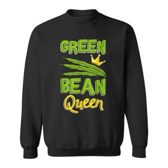 Green Bean Queen String Beans Vegetarian Vegan Sweatshirt - Monsterry AU