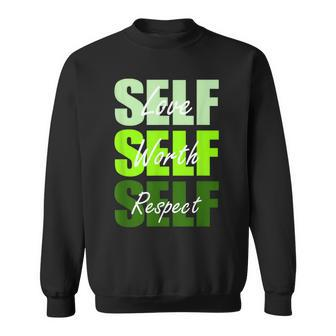 Green Self-Ish X 3 Green Color Graphic Sweatshirt - Seseable