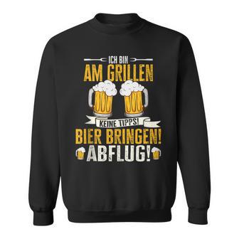 Grillmeister Bin Am Grill Papa Bbq Grillen Grillabend Sweatshirt - Geschenkecke