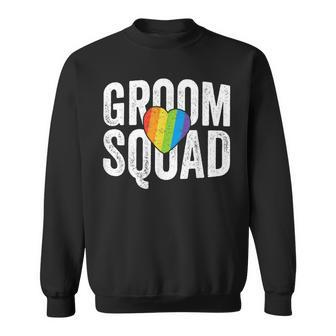Groom Squad Pride Lgbt Same Sex Gay Wedding Husband Men Sweatshirt - Thegiftio UK