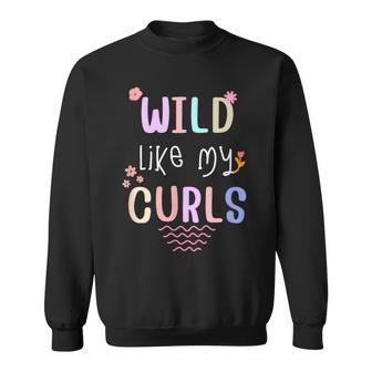 Groory Toddler Girls Wild Like My Curls Cute Curly Hair Sweatshirt - Monsterry UK