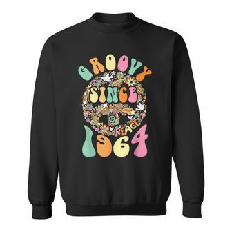 Groovy Since 1964 Peace For Vintage Birthday Party 60S 70S Sweatshirt | Mazezy