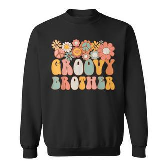 Groovy Brother Retro 60S 70S Hippie Family Matching Big Bro Sweatshirt | Mazezy AU
