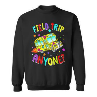 Groovy Field Fun Day Trip Anyone School Bus Driver Sweatshirt | Mazezy UK