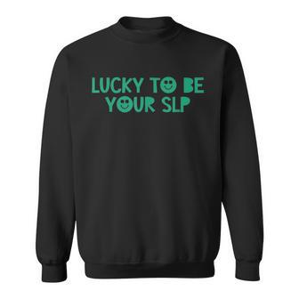 Groovy Lucky To Be Your Slp St Patrick's Day Speech Therapy Sweatshirt - Monsterry UK