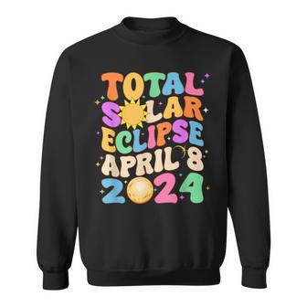 Groovy Total Sun Eclipse April 8 2024 Sweatshirt - Seseable