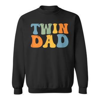 Groovy Twin Daddy Father's Day For New Dad Of Twins Sweatshirt - Thegiftio UK