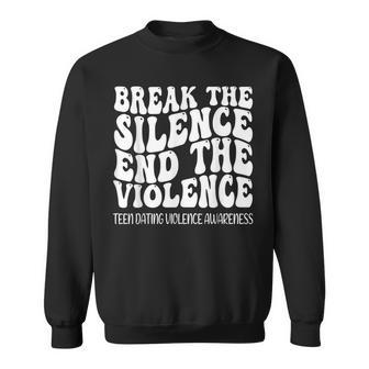 Groovy We Wear Orange N Dating Violence Awareness Sweatshirt | Mazezy