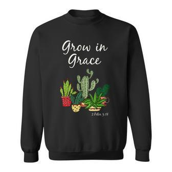 Grow In Grace Bible Verse Inspirational Scripture Christian Sweatshirt - Monsterry DE