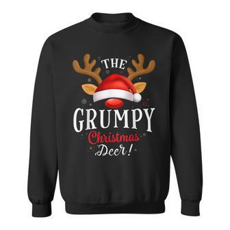 Grumpy Christmas Deer Pjs Xmas Family Matching Sweatshirt - Thegiftio UK