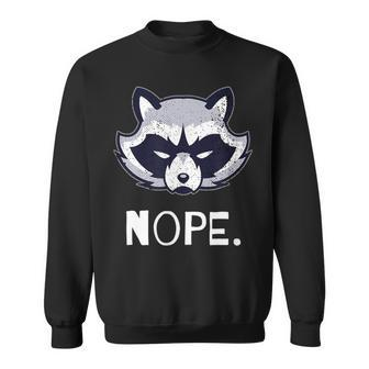 Grumpy Raccoon Nope Face Statement T Sweatshirt - Monsterry DE