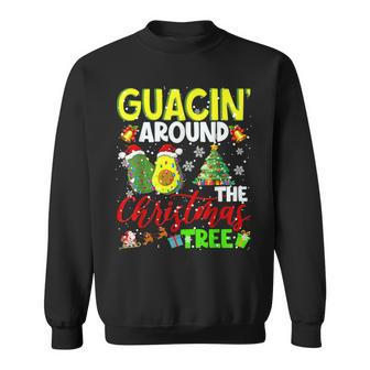 Guacin' Around The Xmas Tree Christmas Santa Avocado Vegan Sweatshirt - Monsterry