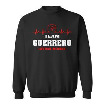 Guerrero Surname Family Name Team Guerrero Lifetime Member Sweatshirt - Seseable