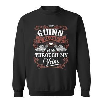 Guinn Blood Runs Through My Veins Vintage Family Name Sweatshirt | Mazezy AU