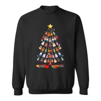 Guitar Christmas Tree Guitarist Merry Xmas Sweatshirt - Thegiftio UK