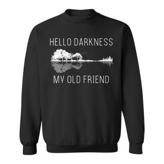 Guitar Hello Darkness My Old Friend Sweatshirt | Mazezy