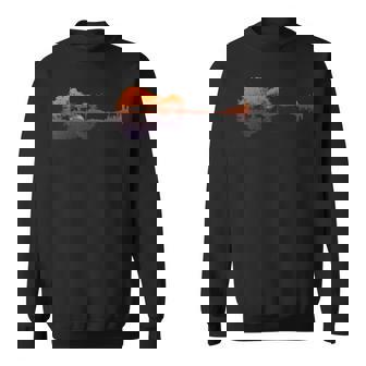 Guitar Lake Reflections Musician Guitar Lover Guitar Sweatshirt - Thegiftio UK