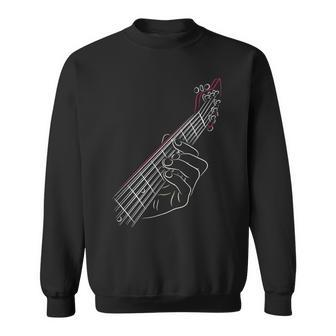 Guitar Line Art Sweatshirt | Mazezy