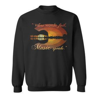 Guitar Music Speaks Sweatshirt | Mazezy