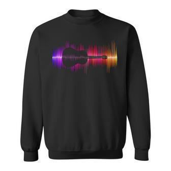 Guitar And Music Wave Sweatshirt | Mazezy