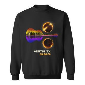 Guitar Total Solar Eclipse Austin Texas Sweatshirt - Seseable
