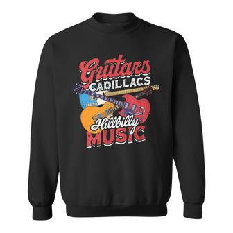 Guitars Cadillacs Hillbilly Music Guitarist Music Album Sweatshirt - Monsterry UK