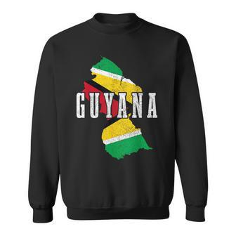 Guyana Map Pride Guyanese Flag Sweatshirt - Seseable
