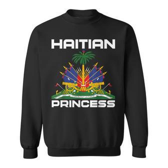 Haitian Princess Melanin Haiti Flag Princess Crown Sweatshirt - Seseable