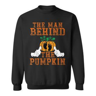 Halloween Pregnancy New Dad To Be The Man Behind The Pumpkin Sweatshirt - Monsterry CA