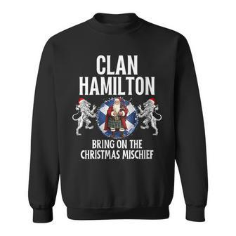 Hamilton Clan Christmas Scottish Family Name Party Sweatshirt - Seseable