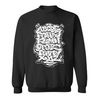 Handstyle Hip Hop Urban Lettering With Graffiti Alphabet Sweatshirt - Seseable