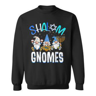 Hanukkah Shalom Gnomes Jewish Chanukah Matching Pajama Sweatshirt - Monsterry