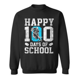 Happy 100 Days Of School Hockey Lovers Boys Girls Sweatshirt - Seseable