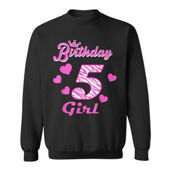 Happy Birthday Girls 5Th Party 5 Years Old Bday Sweatshirt - Monsterry AU