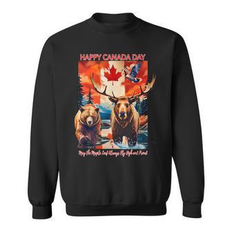 Happy Canada Day May The Maple Leaf Always Fly High & Proud Sweatshirt - Monsterry UK