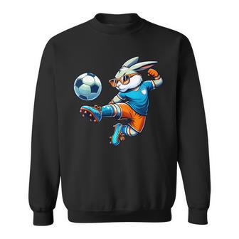 Happy Easter Bunny Soccer Player Lover Sport Rabbit Sweatshirt - Monsterry UK